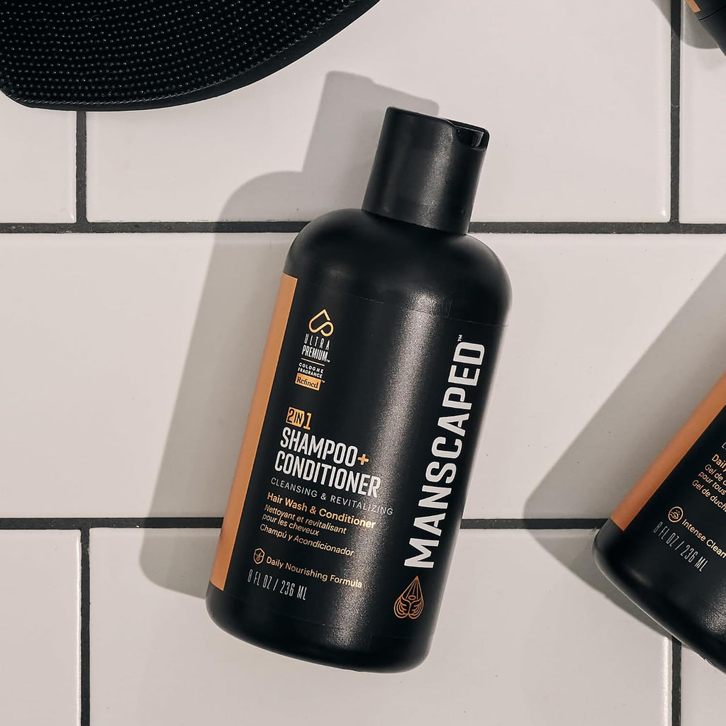 Manscaped® Fresh Start Kit, Men’S Daily Shower & Deodorant Set With Body Wash (8Oz), 2-In-1 Shampoo & Conditioner (8Oz), Crop Preserver® Ball Deodorant (6Oz) – Hydrating, Anti-Chafing, Refined® Scent
