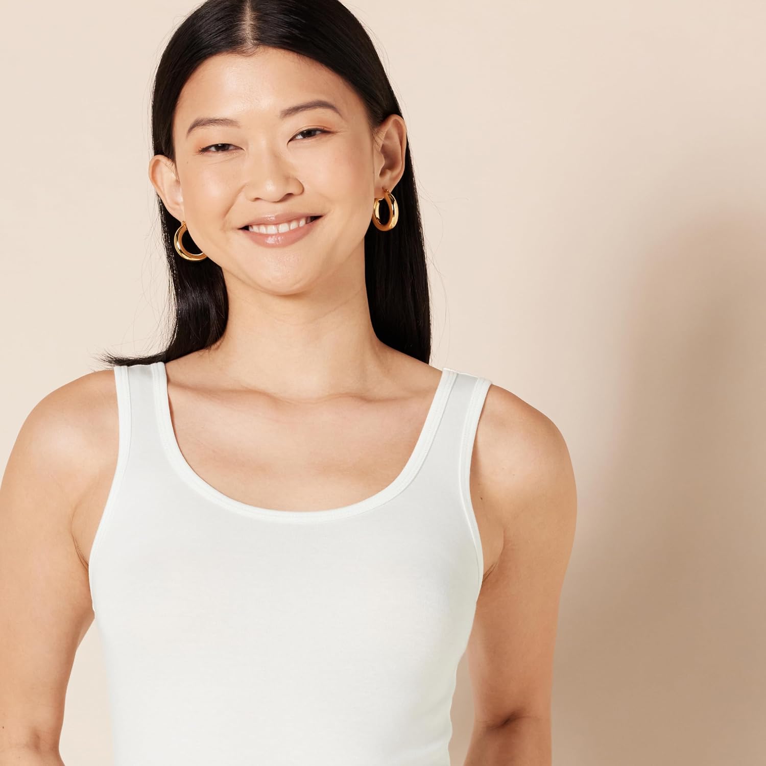 Amazon Essentials Women'S Slim-Fit Cotton Modal Rib Tank, Pack Of 4