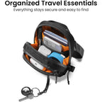 Tomtoc Aviator-T37 Travel Crossbody Sling Bag With Rfid Blocking, Holds Passports With Anti-Theft Lockable Zippers
