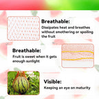 Maqihan 40 Pcs Watermelon Nets Heavy Duty - Melon Hammock For Garden | Cantaloupe Support Slings For Trellis Hanging, Reusable Mesh Bags For Fruits, Vegetables, Seafood & Nuts, Red 17.7 Inch