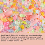 50Pcs Mini Resin Animals Variety Pack, Random Assorted Bulk Tiny Resin Animal Figurines Glow In The Dark For Fairy Garden Accessories, Aquarium And Micro Landscape Decoration