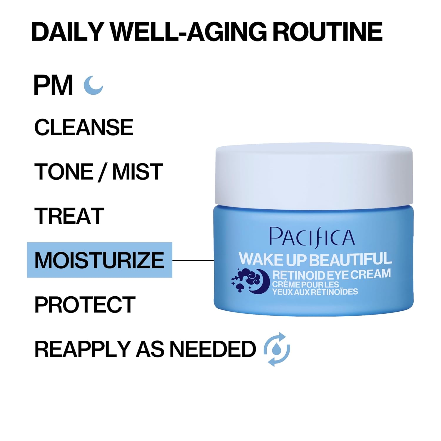Pacifica Wake Up Beautiful Retinoid Eye Cream – Anti-Aging Under Eye Cream For Fine Lines & Wrinkles, Infused W/Retinoid, Melatonin & Mushrooms For Puffiness, Dark Circles & Eye Bags Daily Treatment