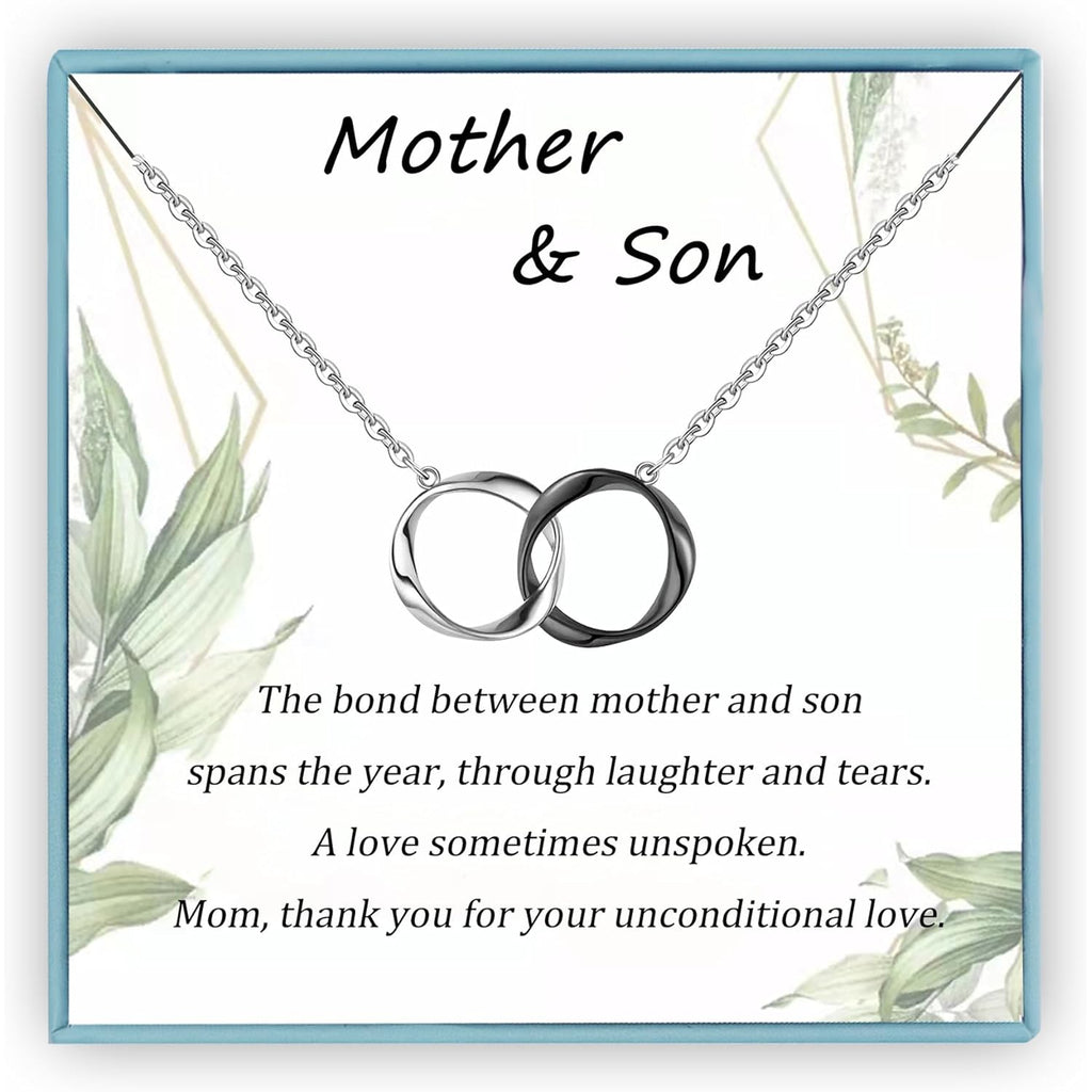 Sereney Sterling Silver Mother Day Gift for Mom, Mom Gift from Son, Mother Daughter Necklace as Giift for Daughter Mommy, Mothe r Son Necklace as Mommy Birthday, Mama Present from Daughteer