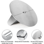 Hulisen Stainless Steel Burger Press, 6.2 Inch Round Burger Smasher, Professional Griddle Accessories Kit, Grill Press Perfect For Flat Top Griddle Grill Cooking