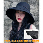 Wide Brim Sun Hat for Women, UV Protection Bucket Hat with Adjustable Strap, Packable Travel Friendly Summer Hat