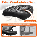 Neo Chair Office Desk Chair Gaming Computer High Back Support Mesh Comfy Seat With Adjustable Ergonomic Headrest Lumbar Rolling Flip-Up Armrests And Wheels (Black)