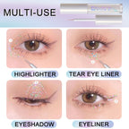 Erinde Liquid Glitter Eyeshadow Eyeliner, Korean Makeup Bling Under Eye Shadow, Shimmer Metallic, Lightweight Waterproof Long Wearing, Loose Glue For Sparkly Crystals Eye Makeup, Colorful Sequins