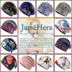 JarseHera Womens Slouchy Beanie Soft Chemo Caps Breathable Cancer Headwear Hats Turban 1 Pair,flower Style A-pink