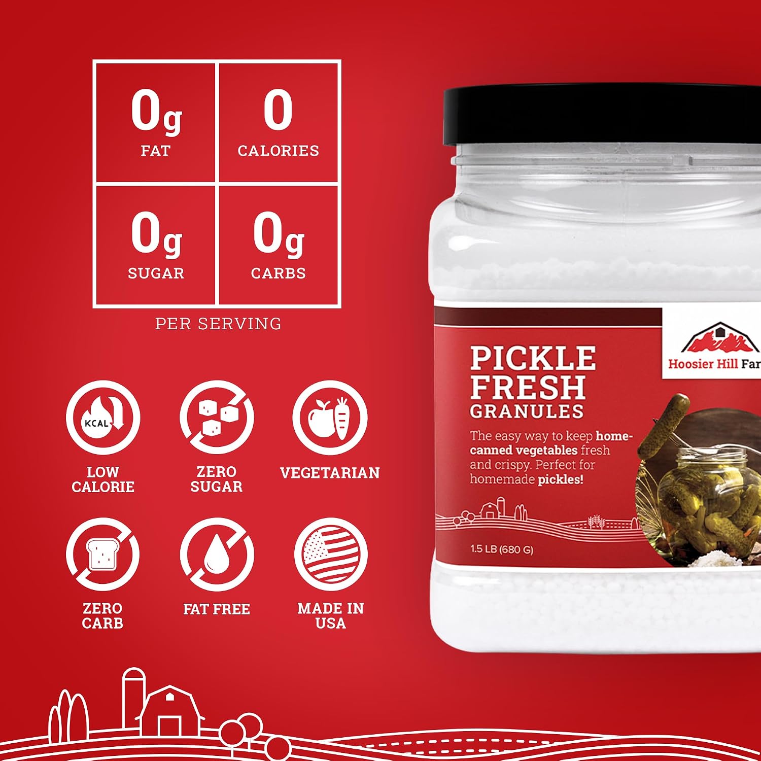 Hoosier Hill Farm Pickle Fresh Granules, 1.5Lb (Pack Of 1)