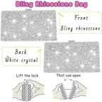 ELABEST Rhinestone Clutch Purse Bling Evening Bag for Women Formal Dress Wedding Double Sided Diamond Handbag