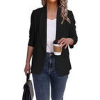 Women'S Blazer Business Casual Lapel Collar Long Sleeve Open Front Work Office Suit Jackets Blazer, S-Xl