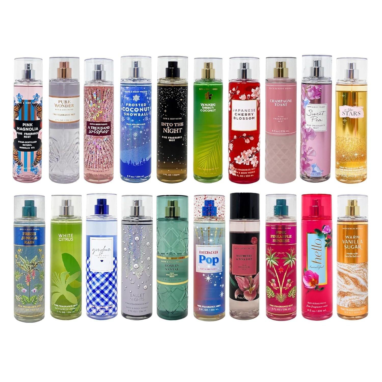 Bath & Body Works 3 Pack Assorted Fine Fragrance Mist Gift Bundle
