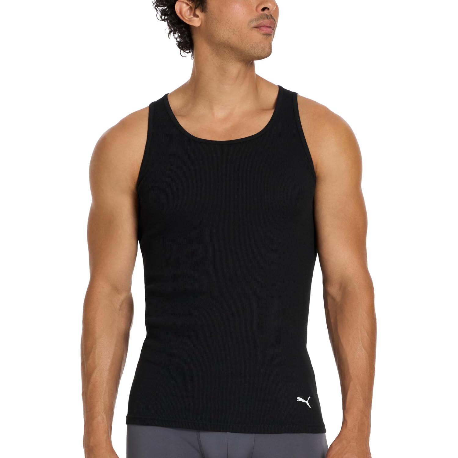 Puma Men'S 5 Pack Cotton Rib Tank Top