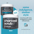 Exfoliating Charcoal Scrub With Collagen & Stem Cells – Salt Scrub For Body Toning, Cellulite, Armpit Detox, And Skin Smoothing For Face, Feet, And Body By M3
