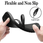 Flip Flops For Women Arch Support Comfortable Thong Sandals With Square Toe & Lightweight Cushion Beach Slides