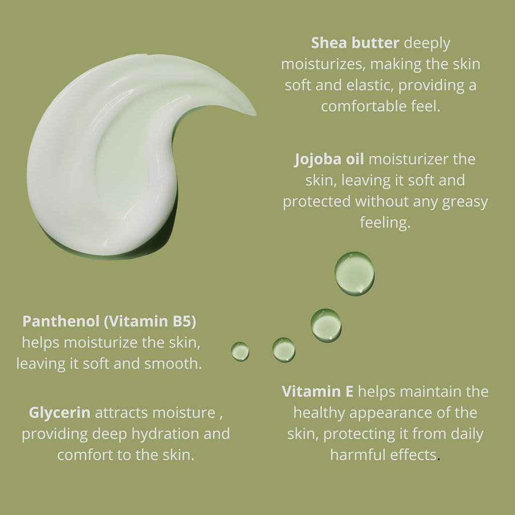 Hand Cream for Dry Cracked Hands-Shea Butter & Jojoba Oil-Moisturizing Lotion for Extremely Dry Skin, Fingertip & Cuticle Care-Vitamin E & Panthenol-For Women & Men-Airless Pump Bottle