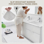 Bathroom Rugs Non Slip Washable 32x20, Extra Thick Soft Chenille Absorbent Bath Mat, High Density Barrier Non Slip Backing, Quick Dry Plush Shaggy Floor Carpet for Tub&Shower, White