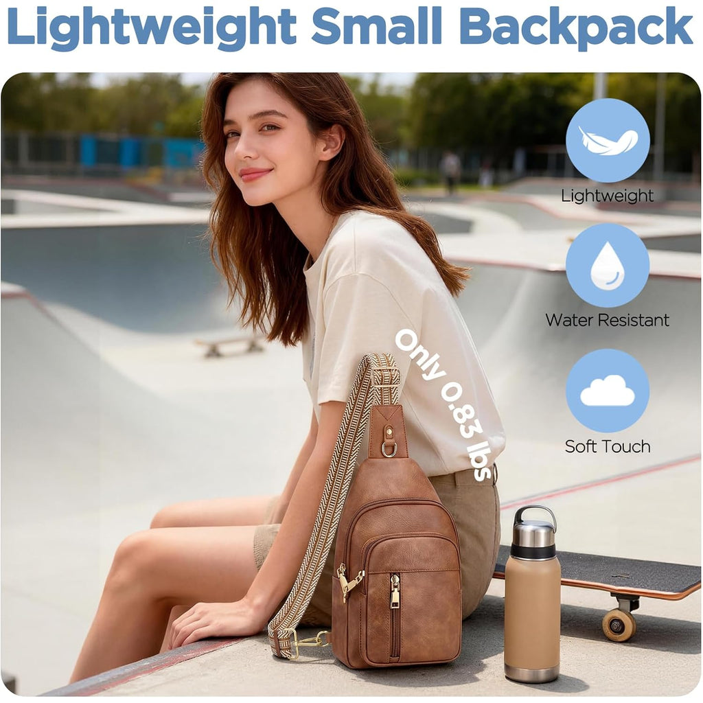 Anti Theft Crossbody Bags for Women RFID Sling Bag, Vegan Leather Cross Body Travel Purse for Women Men