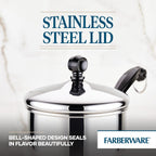 Farberware Classic Series Stainless Steel Sauce Pan with Lid, 1-Quart, Sauce Pans, Silver
