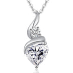 Mothers Day Gifts for Mom, Moissanite Necklaces for Women, 925 Sterling Silver Necklace with Birthstone, Ideal Anniversary Present or Birthday Christmas Valentine Jewelry Gift for Woman Wife Her Girlfriend