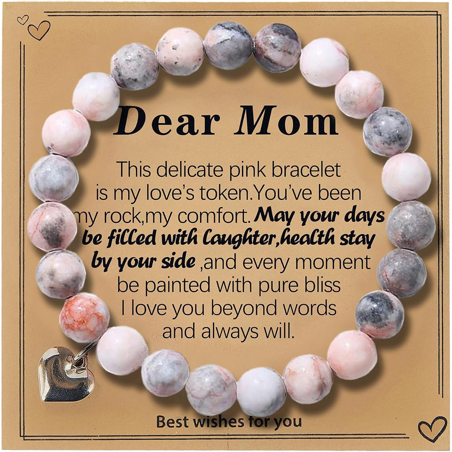 Mothers Day Gifts for Mom Wife Grandma, Valentines Day Gifts, Christmas Gift for Mom Women, Birthday, Unique Handmade Natural Stone Bracelet.