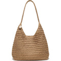 Straw Bags For Women, Large Woven Tote Bag, Summer Beach Shoulder Bag, Hobo Handbag For Vacation, Travel Casual Purse