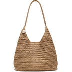 Straw Bags For Women, Large Woven Tote Bag, Summer Beach Shoulder Bag, Hobo Handbag For Vacation, Travel Casual Purse