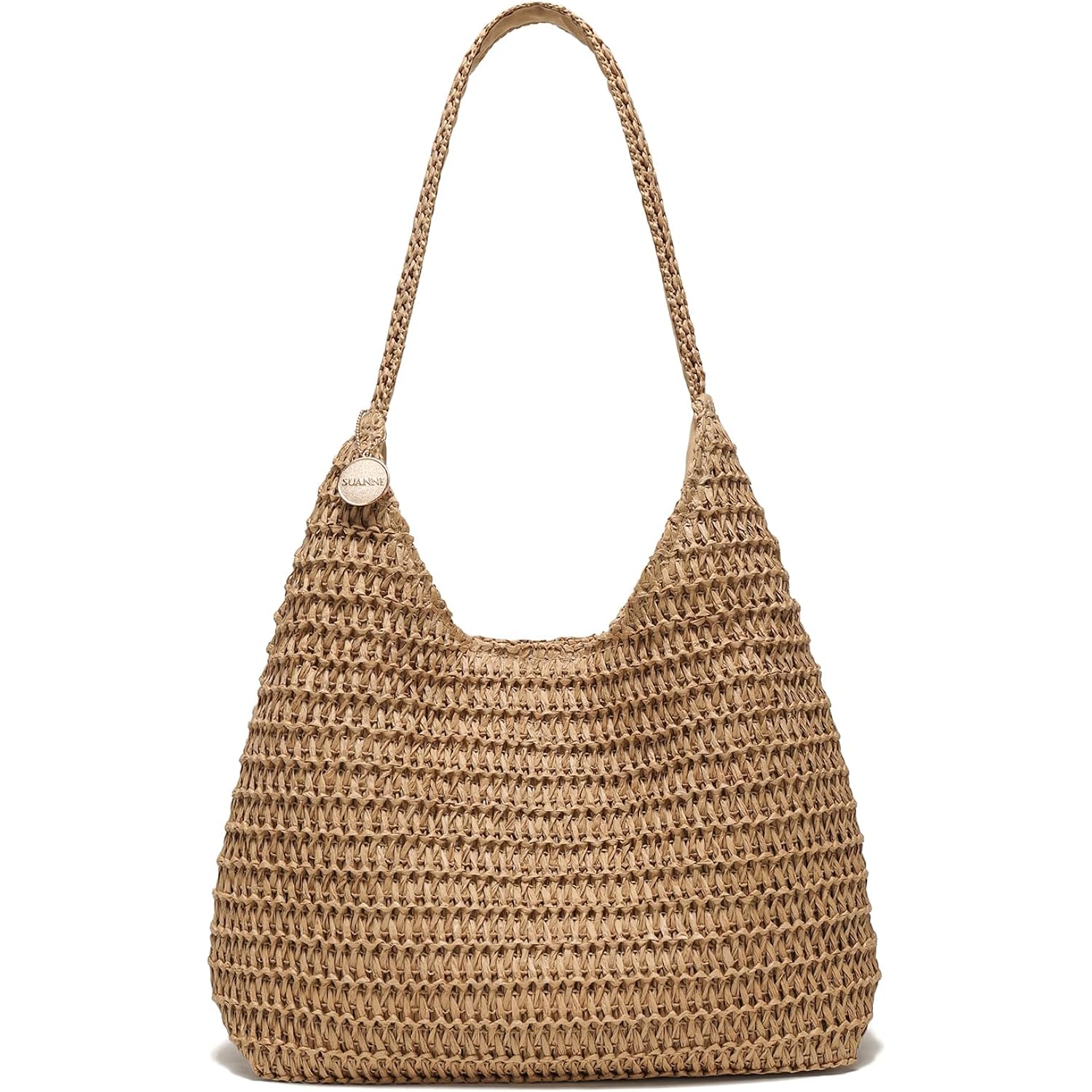 Straw Bags For Women, Large Woven Tote Bag, Summer Beach Shoulder Bag, Hobo Handbag For Vacation, Travel Casual Purse