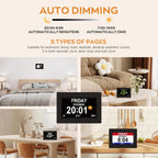 Digital Dementia Clocks For Seniors, 7 Inch, Black | Day Date Time Large Display For Poor Vision Easy Read, Medication Reminder Alarm, Spanish 10 Languages, Alzheimer Gifts