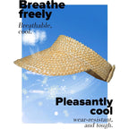 Straw Sun Visors & Hats for Women - Packable Beach Hats, Handmade, Sun Protection