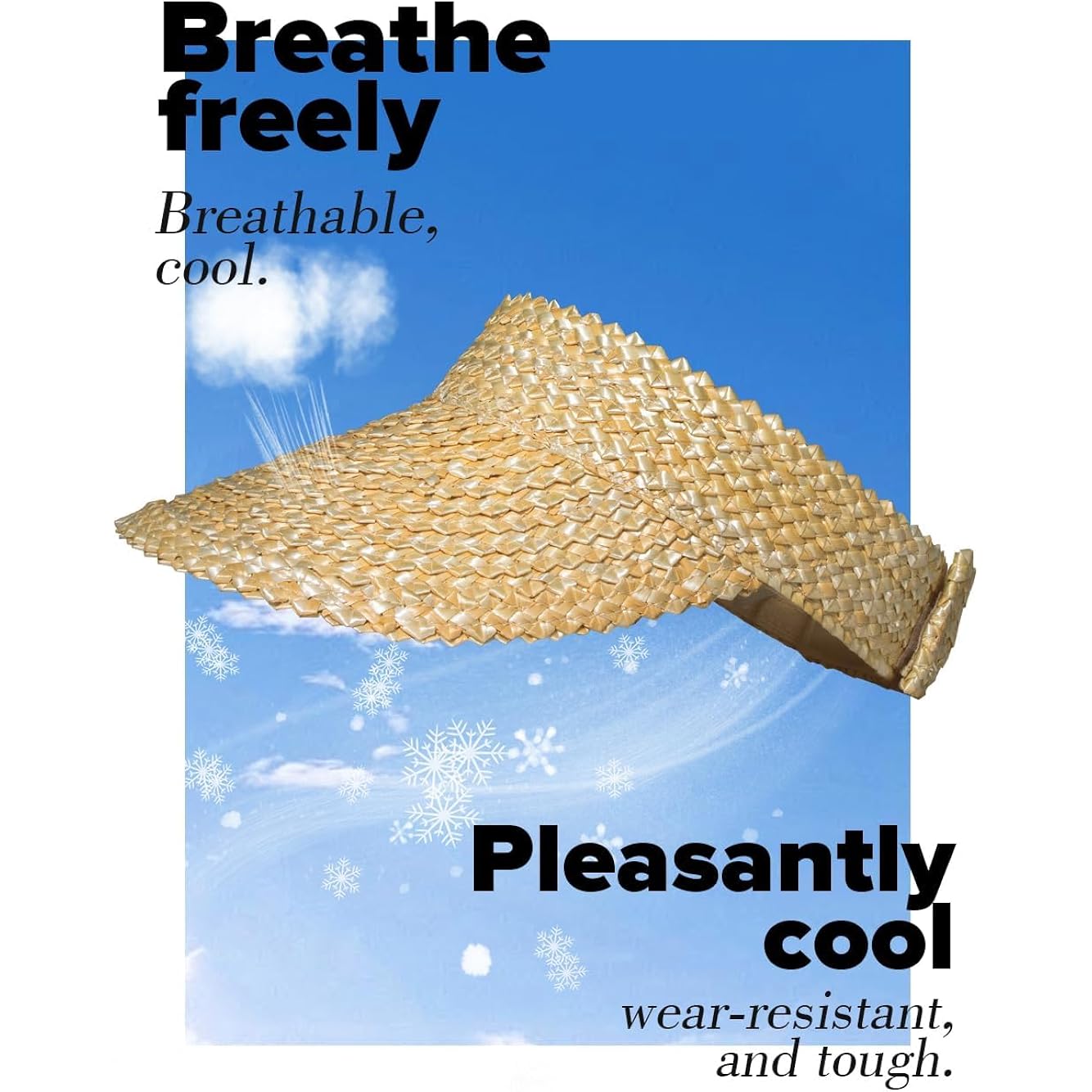 Straw Sun Visors & Hats for Women - Packable Beach Hats, Handmade, Sun Protection