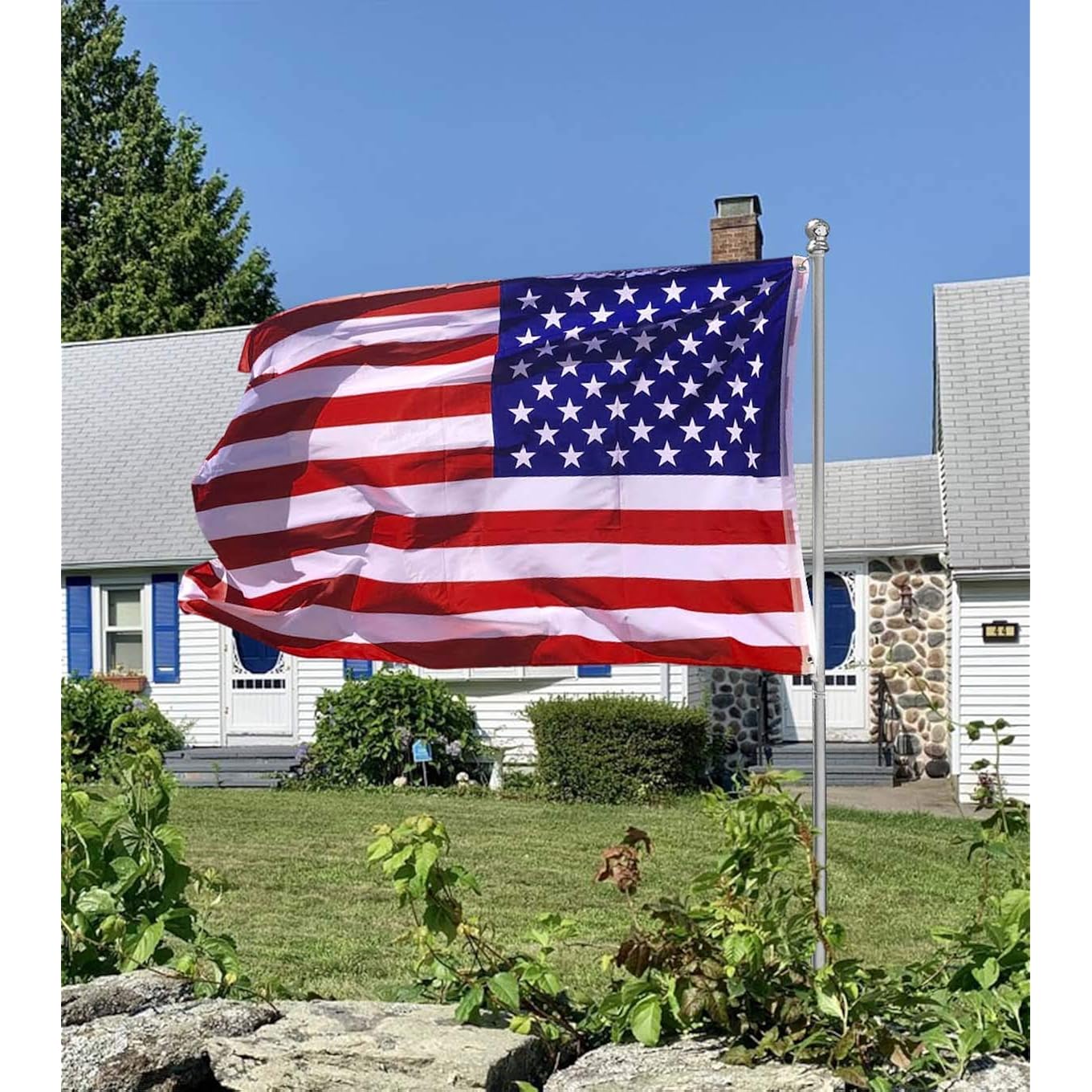 American Flag 3X5 Ft, 4Th Of July Decorations & 250Th Anniversary Flag. Bright American Flags For Outside With Brass Grommets For Outdoor Flying, Porch, Garden, Home Decor, Memorial Day, Flag Day, Veterans Day