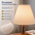 Empire Beige Linen Lamp Shades Set Of 2, 6X16X10.8 In Spider Fitter | Set Of 2 Empire Beige Lamp Shades,Easy Assembly,Soft Warm Light For Table And Floor Lamps In Living Rooms & Home Offices