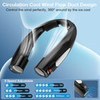 Hionly Ai Neck Fan, 6 Speeds Adjustable Portable Personal Fan Rechargeable, Faster Cooling Wearable Fan, Ultra Quiet For Home, Office, Travel, Outdoor