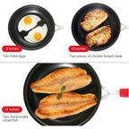 10 Inch Nonstick Frying Pan, Tri-Ply Clad Stainless Steel Skillet With Reinforced Coating, Detachable Handle With Sleeve, Dishwasher & Oven Safe, Induction Compatible, Pfoa-Free Fajita Pans