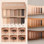Eyeshadow Palette, 6-Color Brown Shades With 2 Brushes For Daily | Neutral Eyeshadow Palette,Travel, Daily Use, Easy To Clean,Portable,Makes A Great Gift