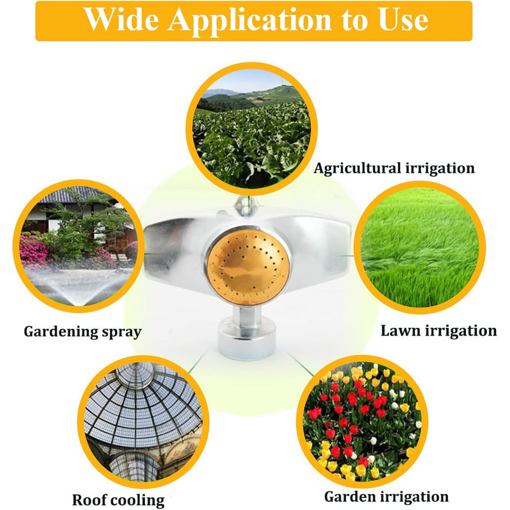 360 Degree Metal Spot Sprinkler,Small Sprinkler Garden For Small Areas | Lawn Sprinklers For Yard Circle Pattern With Gentle Water Flow Garden Watering (1, Yellow)