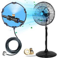 Homenote Misting Fan Kit For Outside Cooling, 16.4Ft Misting Line | 5 Brass Nozzles, 3/4" Brass Adapter, Outdoor Mister System For Patio, Backyard & Poolside Relaxation
