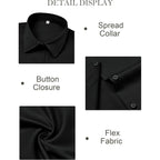 Button Down Shirts for Women Fitted Short Sleeve Dress Shirt Collared Blouses Work Tops Wrinkle Free