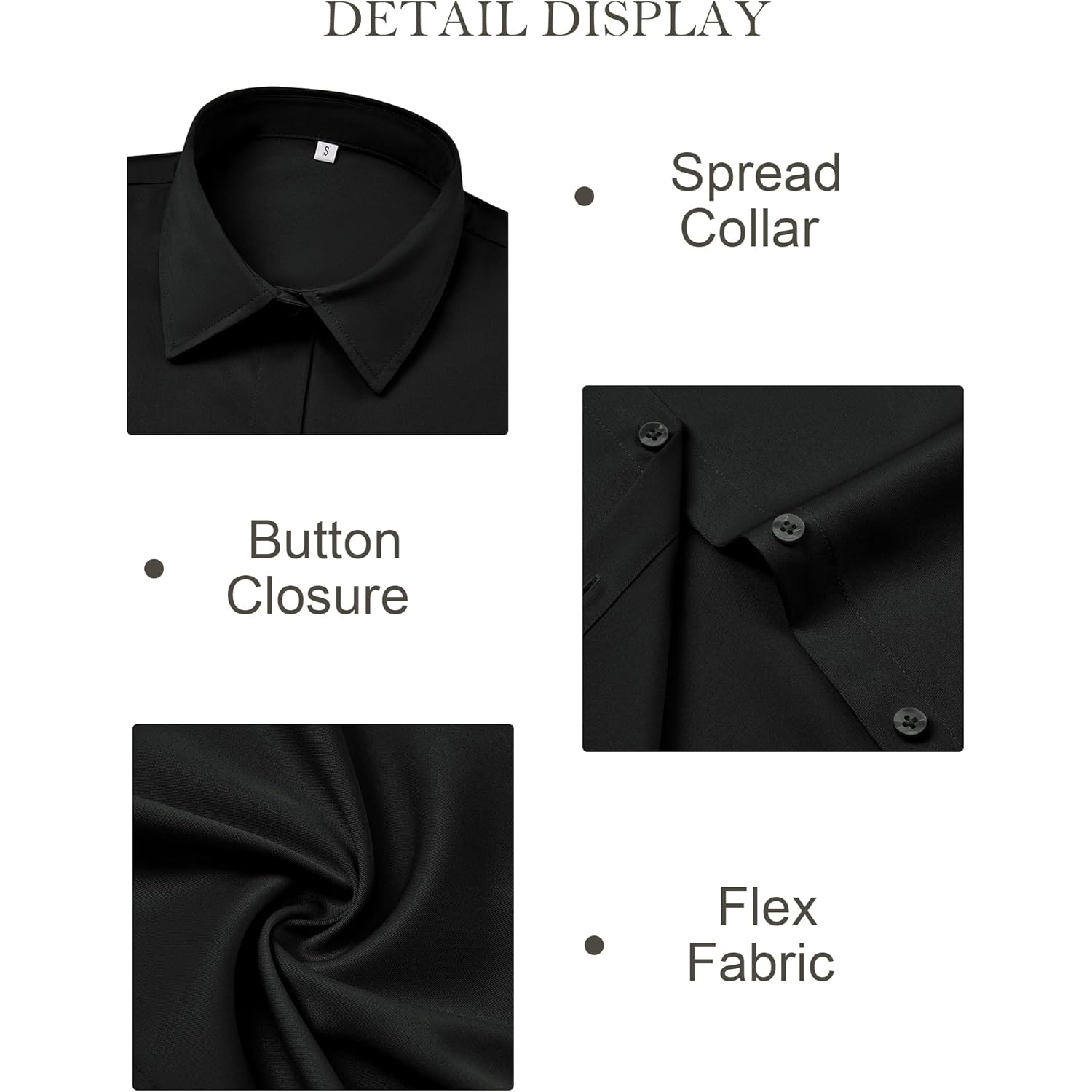 Button Down Shirts for Women Fitted Short Sleeve Dress Shirt Collared Blouses Work Tops Wrinkle Free