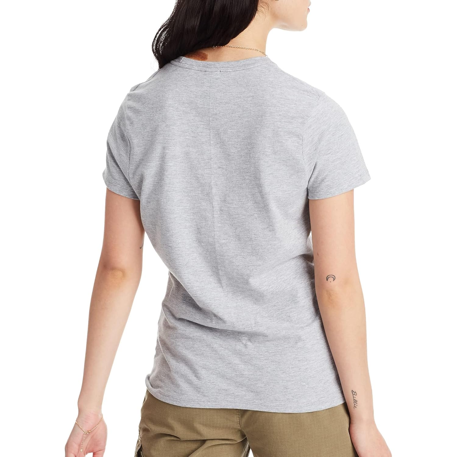 Hanes Women's Perfect-T Crewneck T-Shirt, Lightweight Cotton Short Sleeve Tee for Women