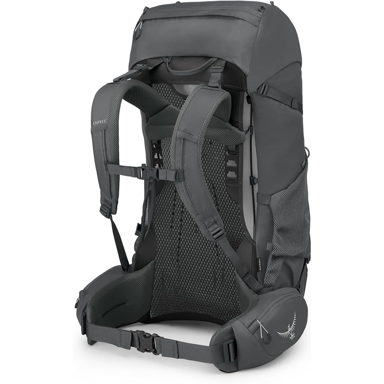 Osprey Rook 65L Men'S Backpacking Backpack, Dark Charcoal/Silver Lining