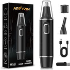 AREYZIN Nose Hair Trimmer for Men,Rechargeable Ear and Nose Trimmer,2026 Professional 2 in 1 Painless Eyebrow & Facial Hair Trimmer with IPX7 Waterproof Dual Edge Blades (Black)