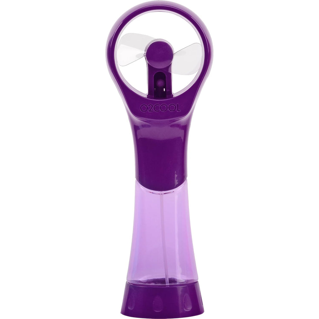 O2Cool Elite Handheld Misting Fan Battery Powered Purple | Yes