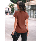 Women Summer Tops 2026 Spring Sweaters Dressy Casual Short Sleeve Shirts Business Blouses