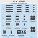 Mountup Universal Tv Mounting Hardware Screw Kit With Box - M4 M5 M6 M8 Screws, Spacers & Washers For Most Led Lcd Oled 4K Tvs, Replacement Screws For Tvs/Monitor Mounting Up To 80 Inches, Mu0041