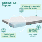 Sleepyhead Twin Xl Mattress Topper 2 Inch For College Dorm, Cooling Gel Memory Foam, Pressure Relief, Removable Washable Cover, Certipur-Us Certified (Xl Twin 2")