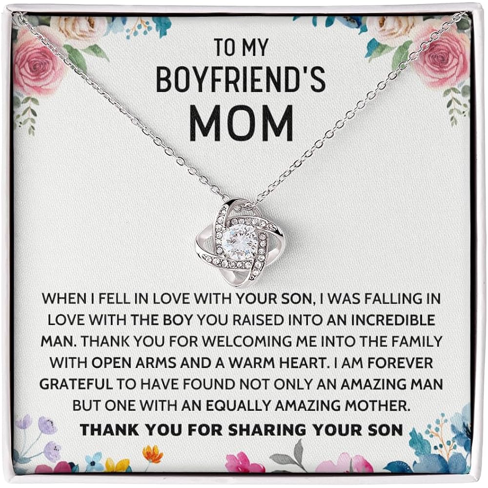 To My Boyfriends Mom Necklace, Mothers Day Gifts For Boyfriends Mom From Girlfriend, Personalized Gifts For Mother In Law, Mother's Day Necklace, Best Birthday Present Christmas