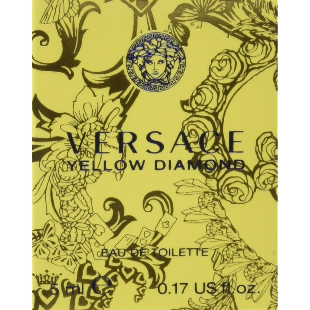 Versace Yellow Diamond Eau De Toilette Spray For Women, 0.17 Fl Oz (Miniature)