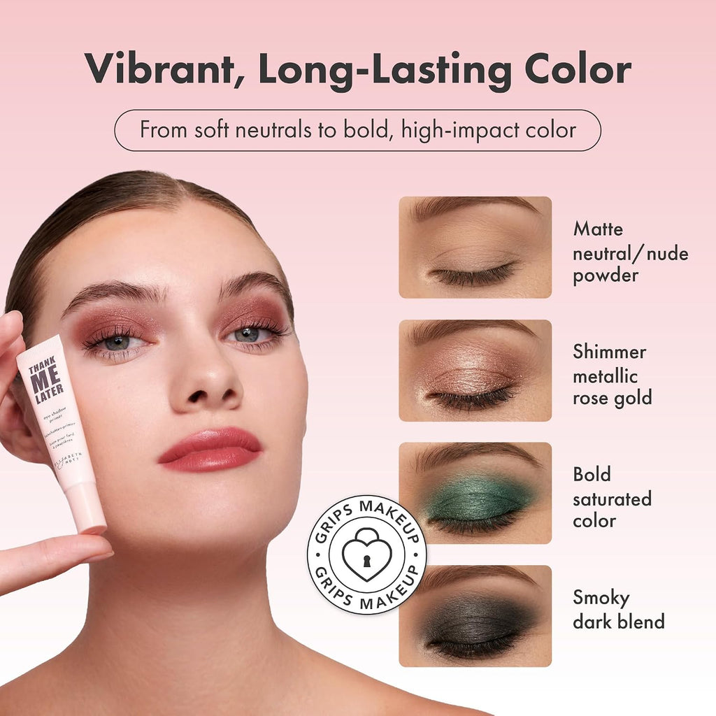 Elizabeth Mott Thank Me Later Eye Primer - Long-Lasting, Eyeshadow Primer Base For Oily Lids & Crease-Free Wear - Smudge-Proof, Lightweight, Cruelty-Free - 10G